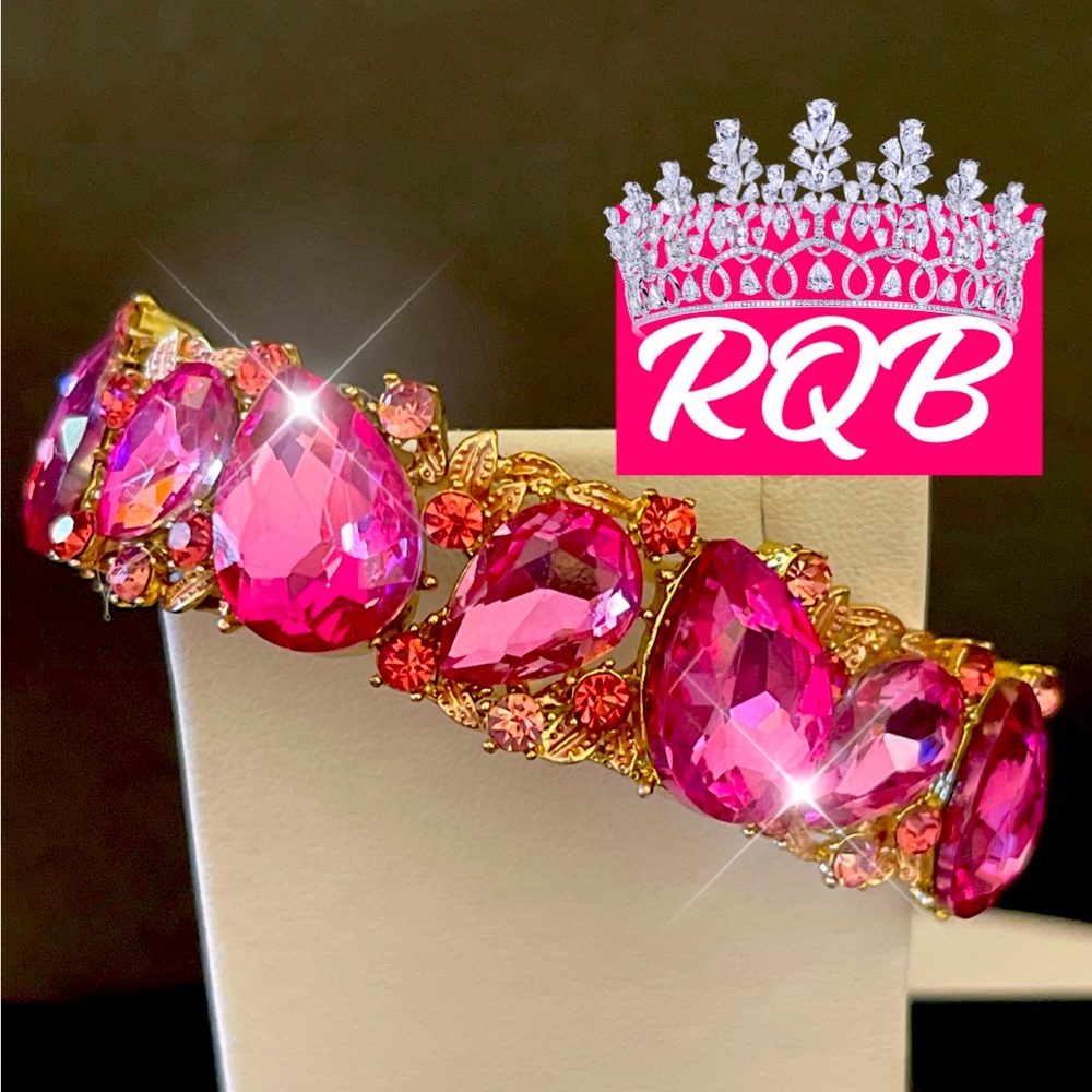 Hot Pink Crystal Bracelet